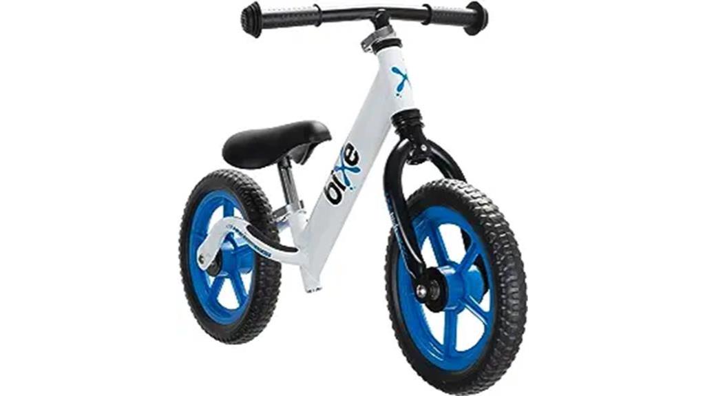bixe blue balance bike lightweight and durable