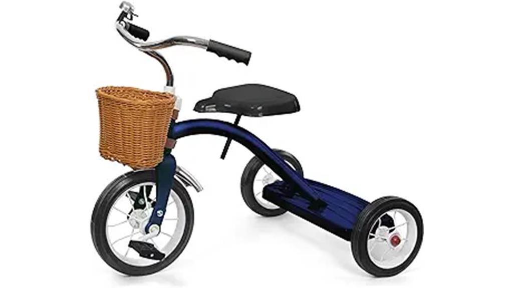 blue metal toddler tricycle