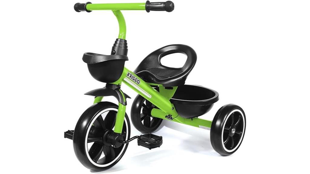 green toddler tricycle for ages 2 5 years