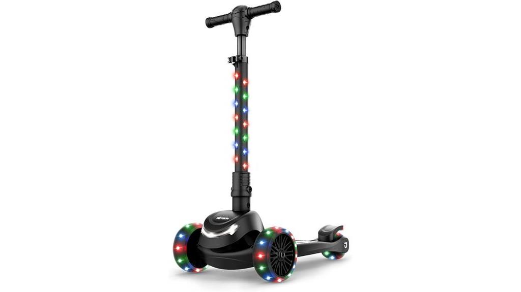 illuminated 3 wheel scooter for kids
