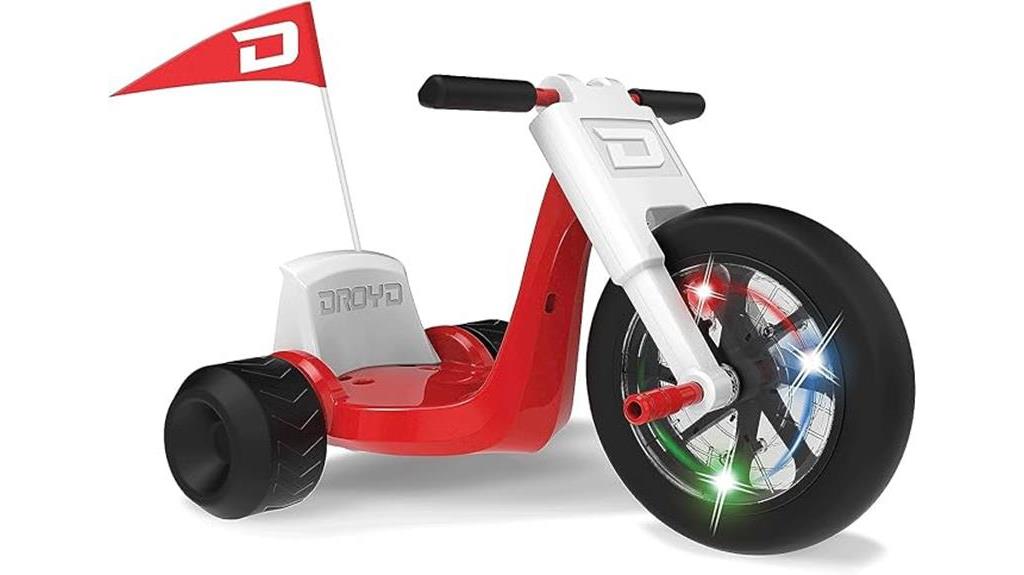 kid friendly electric tricycle with parental control and led lights