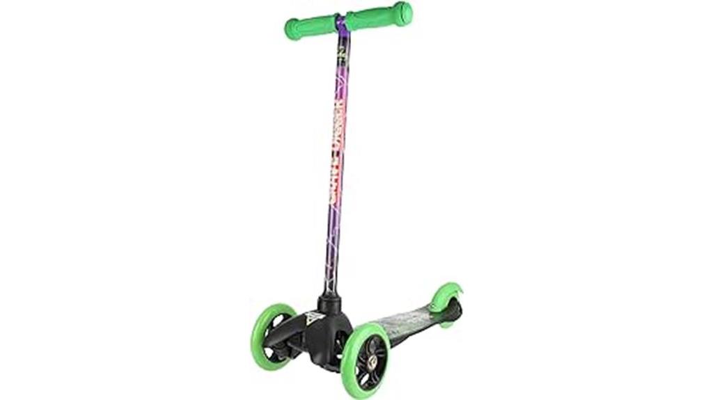 light up wheels and wide deck kids scooter