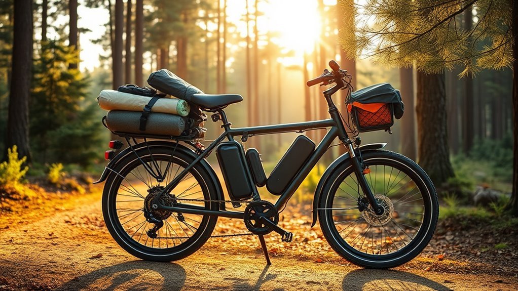 eco friendly family bike camping