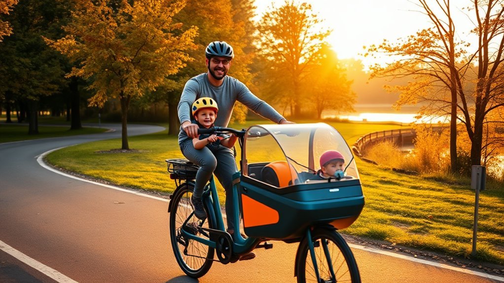 safe family bike ride