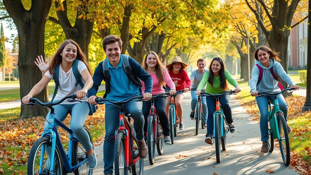 socializing on the bike